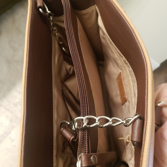 NINE WEST WOMEN'S HANDBAG PURSE BROWN - Picture 4 of 9